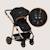 Poussette 3en1 amber jusqu’à 22 kg avec nacelle, siège-auto, sac et accessoires Beige sand+Black onyx+Black silver+Brown chocolate+Green forest+Grey graphite 11 - vertbaudet enfant 