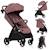Poussette compacte ingrid légère et pliable jusqu’à 22 kg avec amortissement Beige sand+Black onyx+Green emerald+Grey stone+Pink mauve 25 - vertbaudet enfant 
