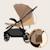 Poussette tout-terrain emma one 6-48 mois avec grandes roues et pliage rapide Beige sand+Green forest+Grey stone 4 - vertbaudet enfant 