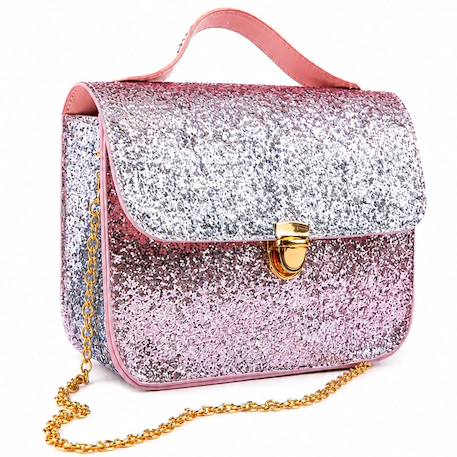Sac à main enfant pailleté skyline glamour Or+Rose 4 - vertbaudet enfant 