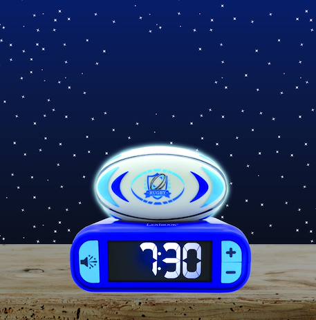 Réveil avec veilleuse ballon de rugby en 3d BLEU 1 - vertbaudet enfant 