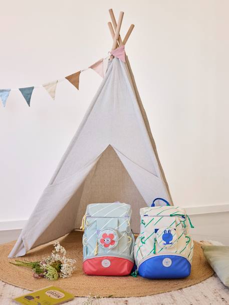 Sac à dos outdoor Happy Trail bleu+rose 10 - vertbaudet enfant 