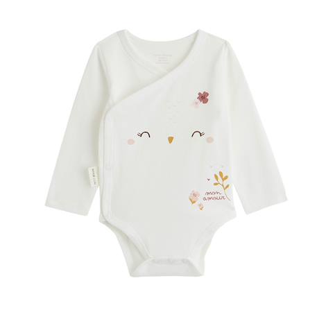 Lot de 2 bodies bébé manches longues ouverture croisée miette Rose 5 - vertbaudet enfant 