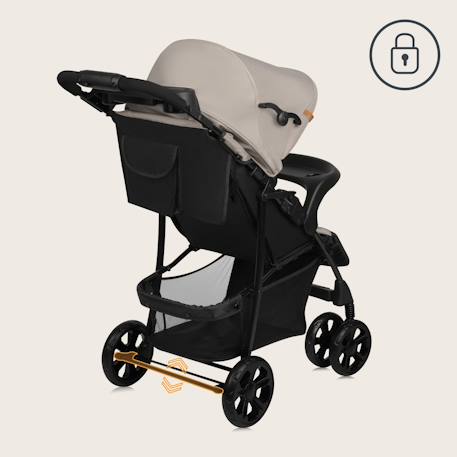 Poussette tout-terrain emma 6-36 mois avec sac et pliage rapide Beige latte+Coral pink+Green emerald+Grey dove 4 - vertbaudet enfant 
