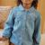 Blouse enfant en jean cléo Bleu 6 - vertbaudet enfant 