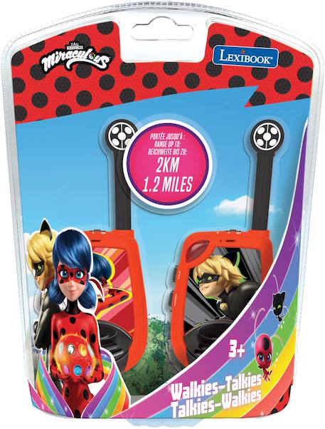 Talkie-walkies miraculous portée 2km lumineux, clip ceinture, à piles ROUGE 4 - vertbaudet enfant 