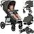 Poussette tout-terrain annet plus avec grandes roues, amortisseurs et accessoires Beige sand+Black carbon+Brown chocolate+Green forest+Stone caramel 25 - vertbaudet enfant 