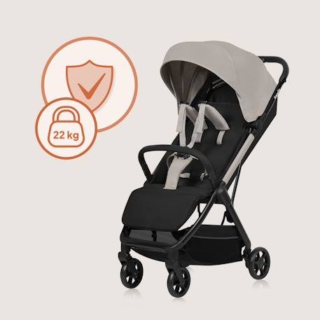 Poussette ultra-compacte julie air légère et pliable, compatible avion Beige sand+Black onyx+Green sage+Grey stone 2 - vertbaudet enfant 
