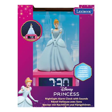 Réveil avec veilleuse disney princesses cendrillon 3d BLEU 3 - vertbaudet enfant 