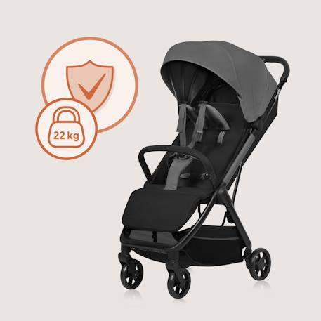 Poussette ultra-compacte julie air légère et pliable, compatible avion Grey stone 2 - vertbaudet enfant 