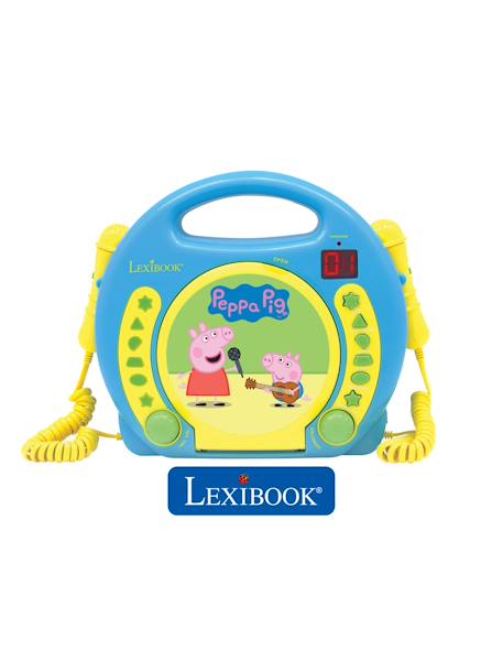 Lecteur cd portable avec 2 microphones peppa pig BLEU 2 - vertbaudet enfant 