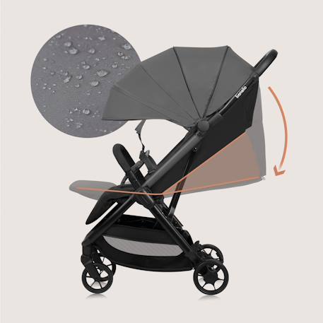 Poussette ultra-compacte julie air légère et pliable, compatible avion Grey stone 5 - vertbaudet enfant 