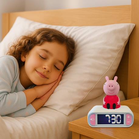 Réveil avec veilleuse peppa pig en 3d ROSE 5 - vertbaudet enfant 