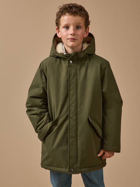 Parka sherpa kaki 3 - vertbaudet enfant 