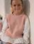 Pull bi-matière en maille et coton Rose clair 4 - vertbaudet enfant 