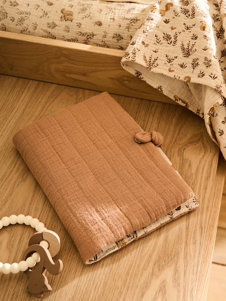 Protège carnet de santé en gaze de coton cappuccino+ficelle+Hygge 1 - vertbaudet enfant 