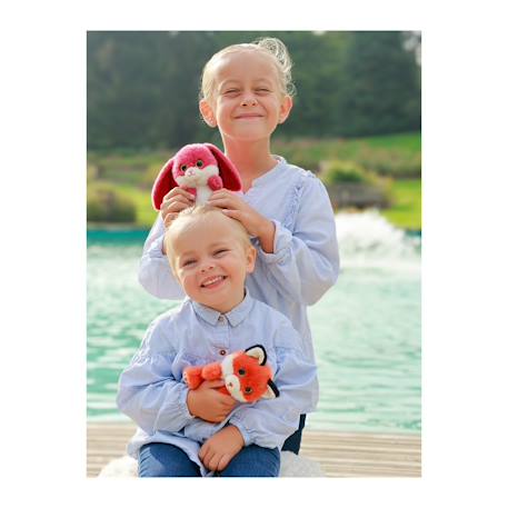 Peluche - peluche lapin ruby cutydoos rose framboise – 13 cm Rose 3 - vertbaudet enfant 