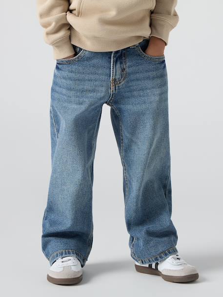 Jean 555 Relaxed Straight denim bleached 5 - vertbaudet enfant 
