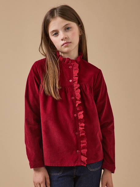 Chemise manches longues rouge 3 - vertbaudet enfant 