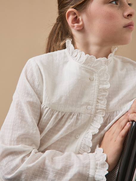Chemisier manches longues écru 3 - vertbaudet enfant 