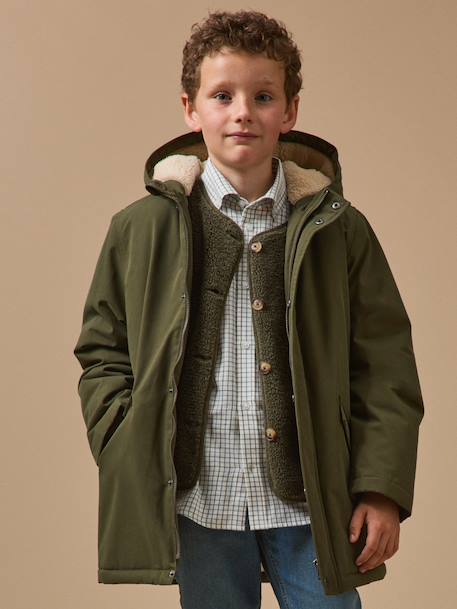 Parka sherpa kaki 5 - vertbaudet enfant 