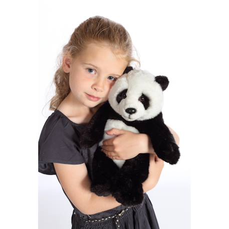 Peluche - peluche panda - 24 cm Noir 2 - vertbaudet enfant 