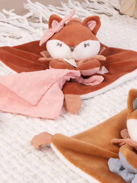 Doudou attache-sucette Timo renard marron 1 - vertbaudet enfant 