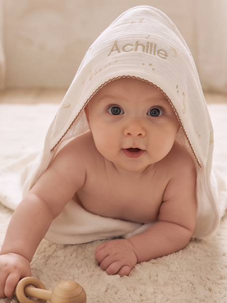 Coffret cape de bain et lange écru 1 - vertbaudet enfant 