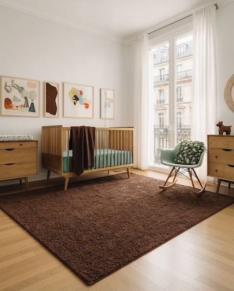 Tapis effet mouton contemporain mono Blanc pur+Brun naturel+Jaune naturel+Rouge naturel+Taupe foncé+Vert naturel 20 - vertbaudet enfant 