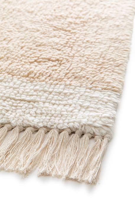 Tapis naturel en laine et coton suzanne Beige sable+Vert naturel 4 - vertbaudet enfant 