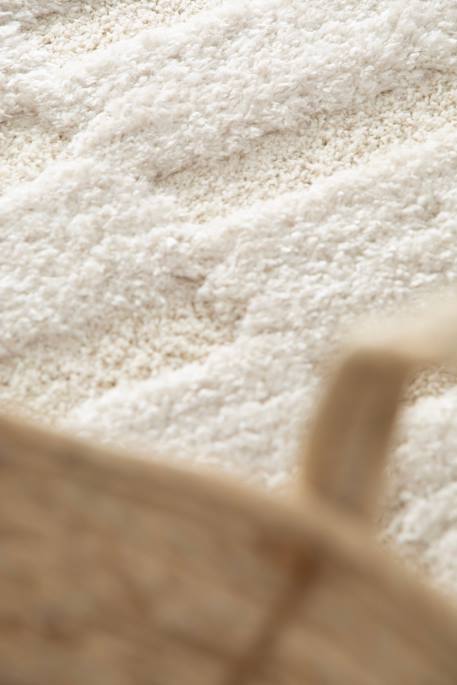 Tapis doux et épais en polyester recyclé effet relief passage Beige sable+Blanc pur 10 - vertbaudet enfant 