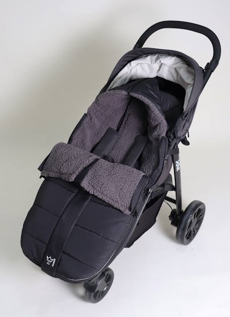 Chancelière pour poussette Mila anthracite+gris clair chiné+marine+noir 20 - vertbaudet enfant 