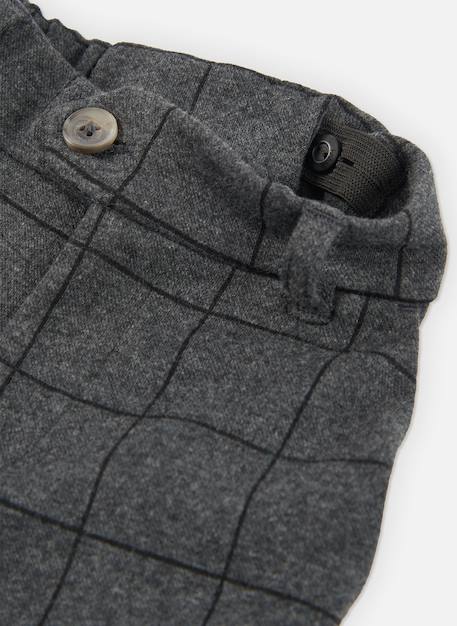 Pantalon garçon maille carreaux Gris 4 - vertbaudet enfant 