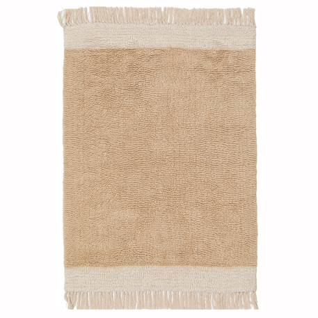 Tapis naturel en laine et coton suzanne Beige sable+Vert naturel 1 - vertbaudet enfant 