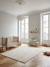 Tapis doux à relief en polyester recyclé murmure Beige sable+Blanc pur 2 - vertbaudet enfant 