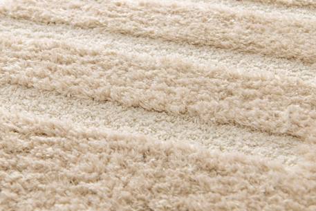 Tapis doux et épais en polyester recyclé effet relief passage Beige sable+Blanc pur 5 - vertbaudet enfant 