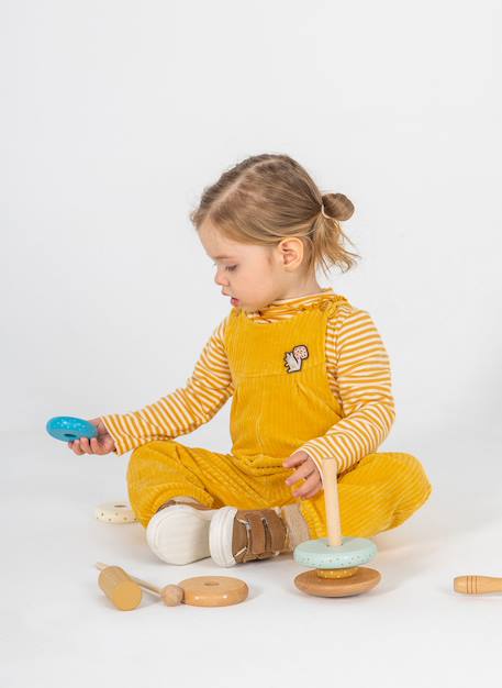 Ensemble bébé fille maille avec écureuil Jaune 2 - vertbaudet enfant 