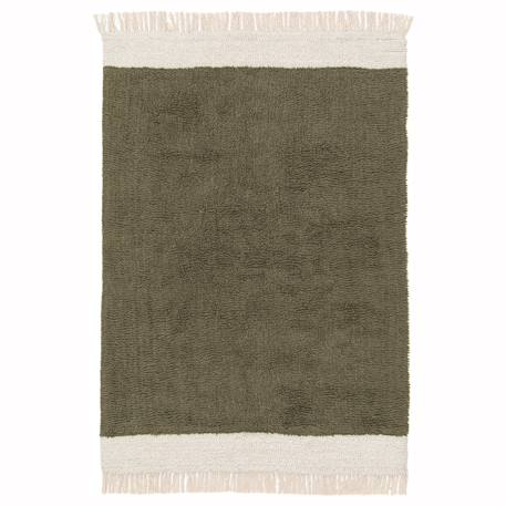 Tapis naturel en laine et coton suzanne Beige sable+Vert naturel 7 - vertbaudet enfant 