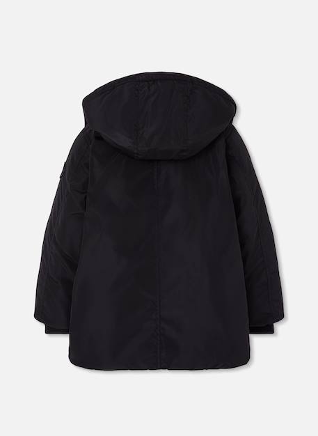 Parka garçon en tissu technique à capuche Noir 2 - vertbaudet enfant 