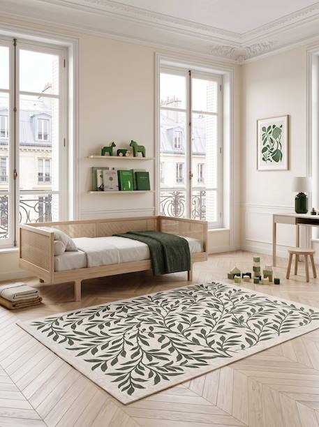 Tapis design en fibres recyclées bagatelle Beige sable+Rose poudrée+Vert naturel 14 - vertbaudet enfant 