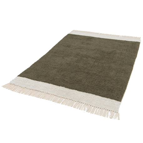 Tapis naturel en laine et coton suzanne Beige sable+Vert naturel 12 - vertbaudet enfant 