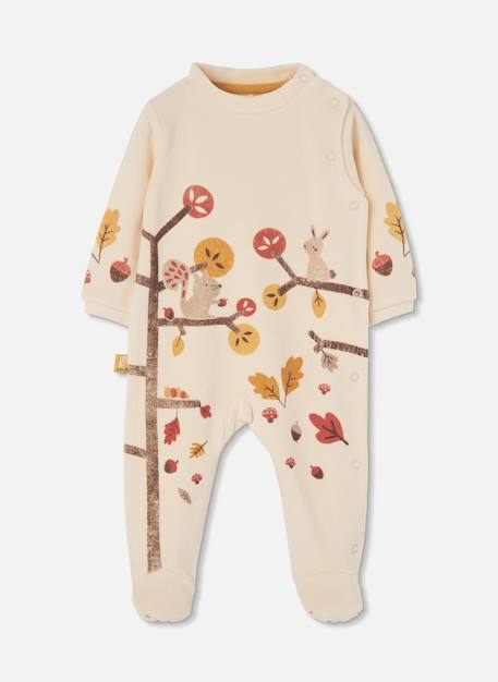 Combipilote bébé imprimé forêt automnale Blanc 1 - vertbaudet enfant 