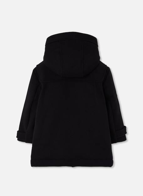 Duffle-coat garçon drap avec patch éclair Noir 4 - vertbaudet enfant 
