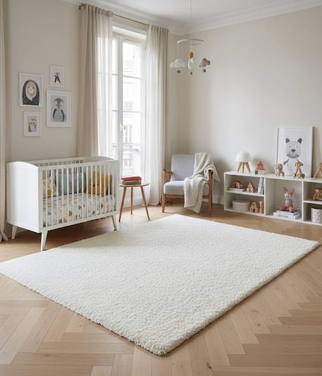 Tapis doux et épais plush Blanc pur 2 - vertbaudet enfant 