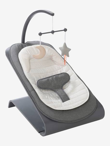 Transat bois  Babyrythm gris+naturel/gris 1 - vertbaudet enfant 