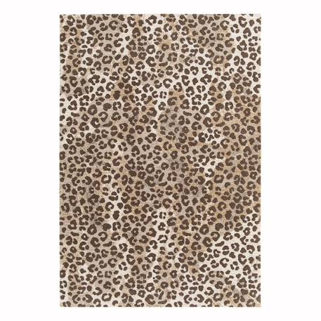 Tapis doux au design léopard karoo Beige sable 1 - vertbaudet enfant 