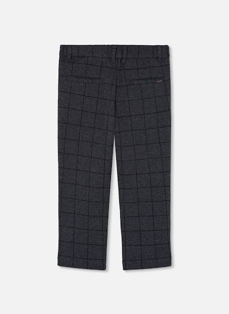 Pantalon garçon maille carreaux Gris 3 - vertbaudet enfant 