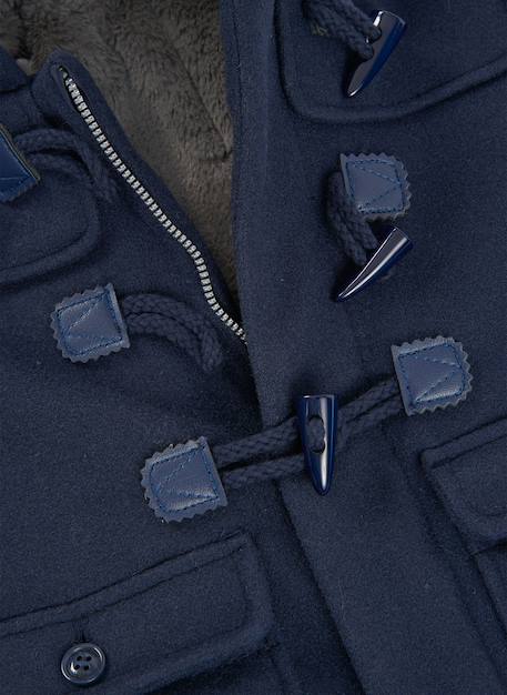 Duffle-coat garçon en drap à capuche Bleu 3 - vertbaudet enfant 