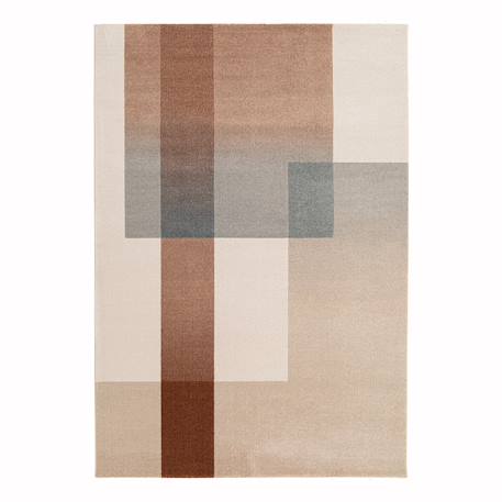 Tapis design en fibres recyclées harris Brun naturel+Vert naturel 1 - vertbaudet enfant 