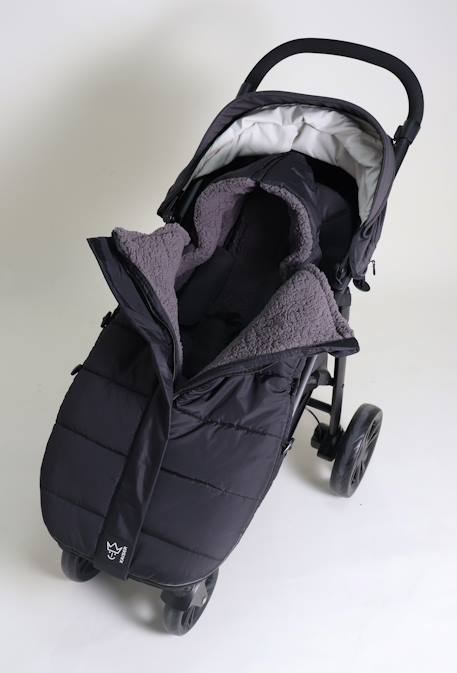 Chancelière pour poussette Mila anthracite+gris clair chiné+marine+noir 17 - vertbaudet enfant 